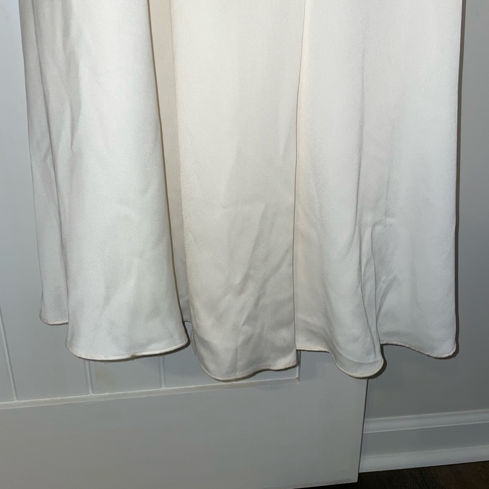 crepe-back satin spaghetti strap bridesmaid dress - Ivory - size 2 - Picture 4 of 4